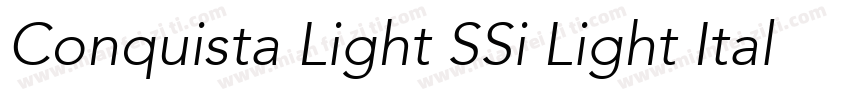 Conquista Light SSi Light Italic字体转换